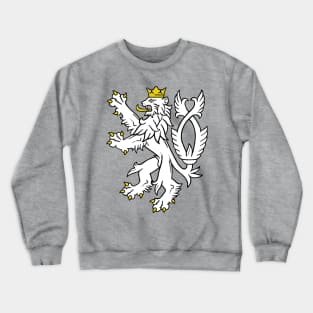 Yellow and White Rampant Lion Crewneck Sweatshirt